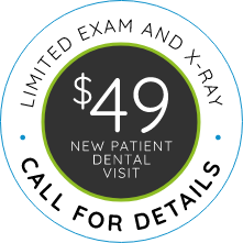 $49 New Patient Dental Visit stamp