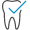 Tooth with a checkmark icon