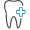 Tooth with a plus sign icon