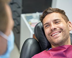 a patient before his dental implant placement 