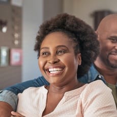 Smiling woman with healthy teeth and gums