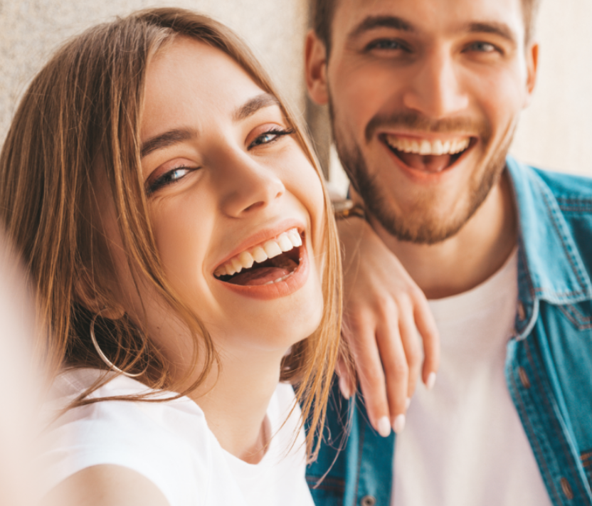 Smiling couple